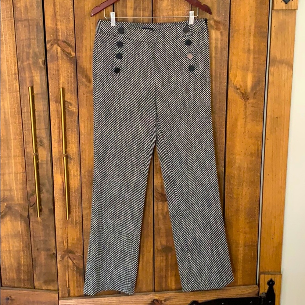 Loft High Waisted Sailor Button Trouser